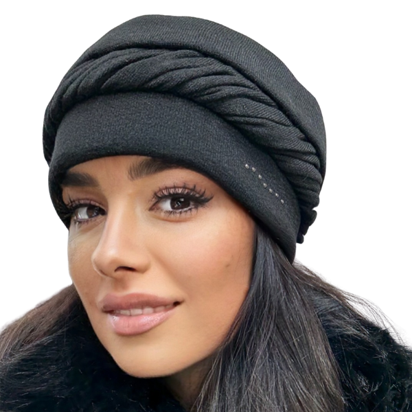 Caciula de dama MIA din angora, captuseala din polar, culoare neagra, MIA21 [3]