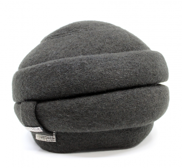 Caciula rafinata de dama Amalia din angora, marime universala, captuseala din polar, culoare  Neagra [2]