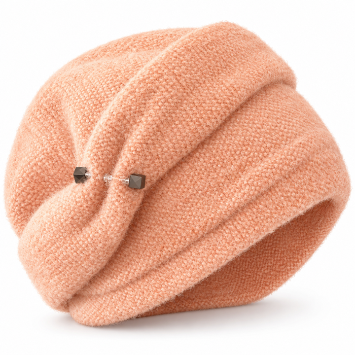 Caciula de dama modelul MIRA din angora, marime 58-60, captuseala din polar, culoare PEACH  MIR_01 [2]