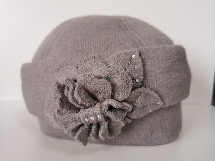 Caciula rafinata de dama Ema din angora, marime universala, gri [3]