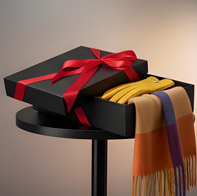 Cadoul perfect de Crăciun - set 2in1 cu manusi si esarfa carouri femei C-5707.24Y multicolor [2]