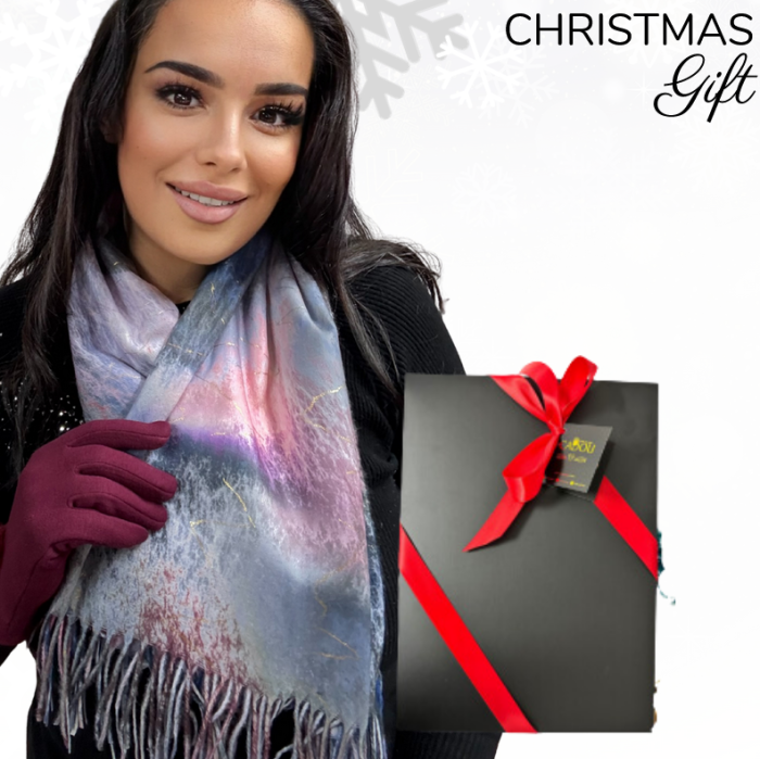 Cadoul perfect de Craciun set 2in1 cu manusi si esarfa foarte groasa si calduroasa 2523.07.04 [2]