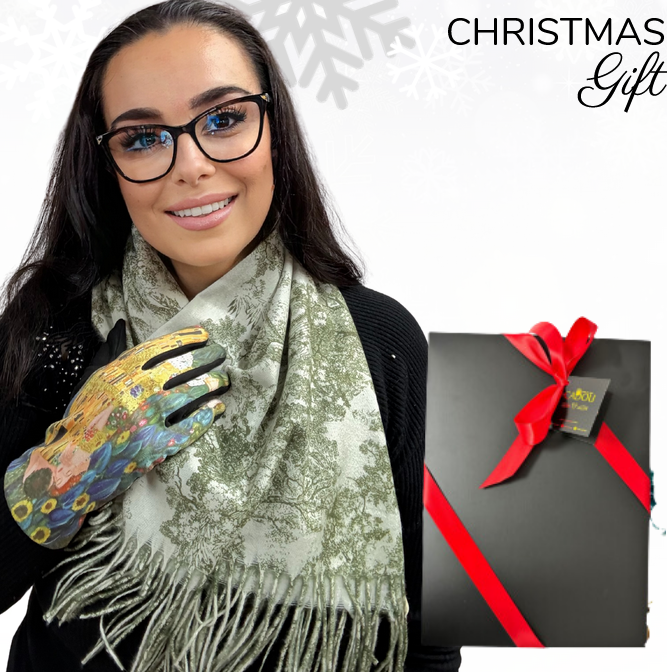 Cadoul perfect de Craciun set 2in1 cu manusi si esarfa groasa si calduroasa 25613.04 [1]