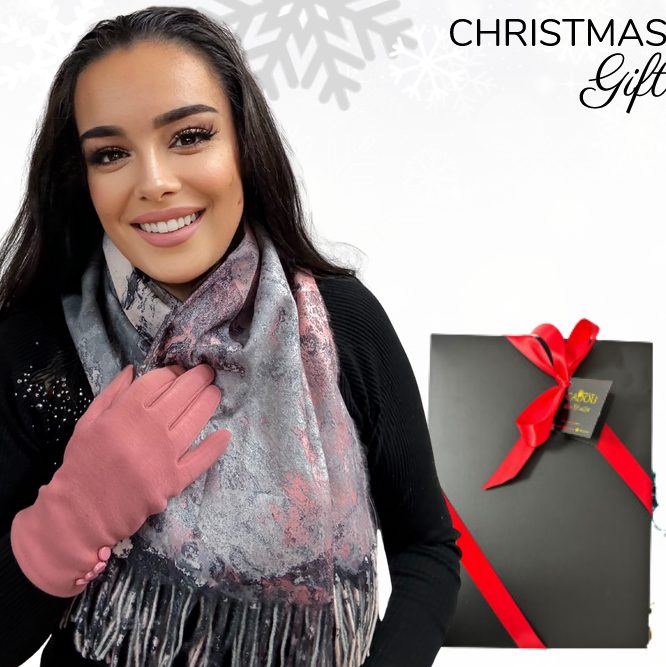 Cadoul perfect de Craciun set 2in1 cu manusi si esarfa groasa si calduroasa 25613.05 [1]