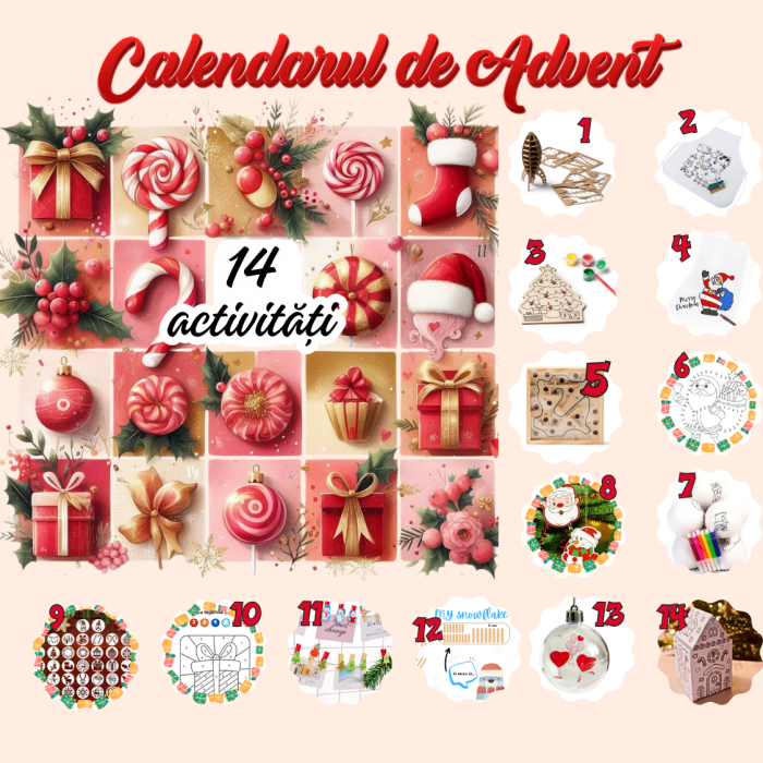 Calendarul de advent - Magia Sarbatorilor de Craciun cu  14 activități copii- varianta standard [4]