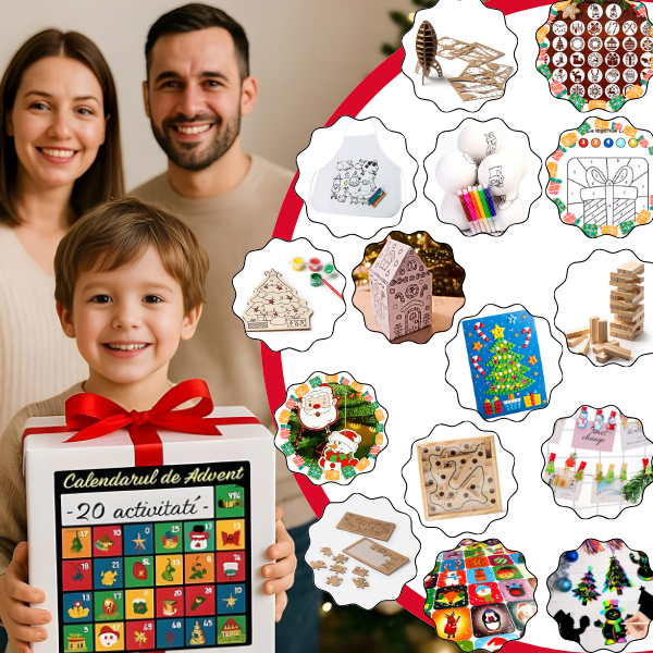 Calendarul de advent cu  20 activități copii SilverBoxPRO extra - Cadou perfect de Craciun [4]