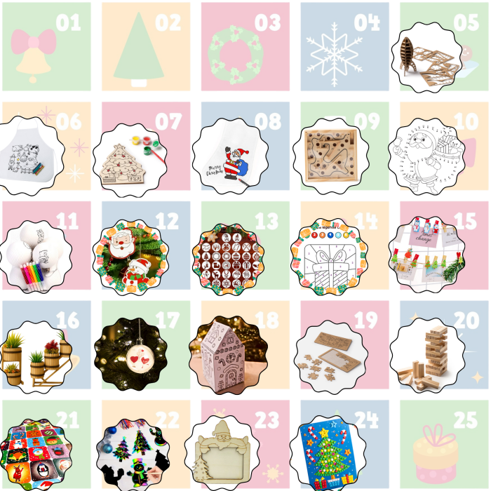Calendarul de advent cu  20 activități copii SilverBoxPRO extra - Cadou perfect de Craciun [2]