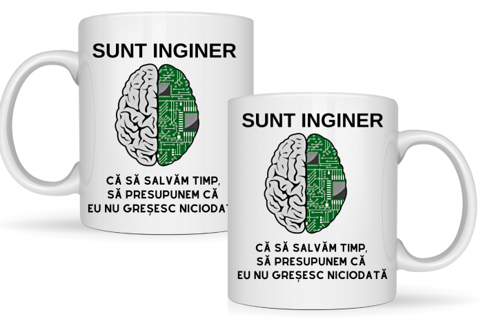 Cana personalizata cu textul Sunt inginer 330ml [2]