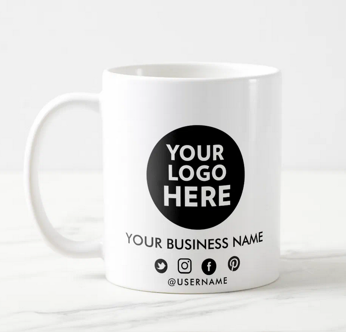 Cana personalizata cu logo  pentru companii printat pe ambele părți LOGO221 [2]