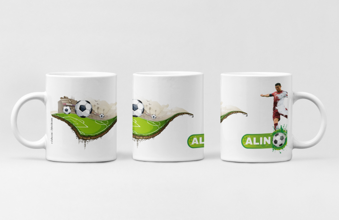 Cană personalizată fotbal cu poză și nume sau text CPF10001 [4]