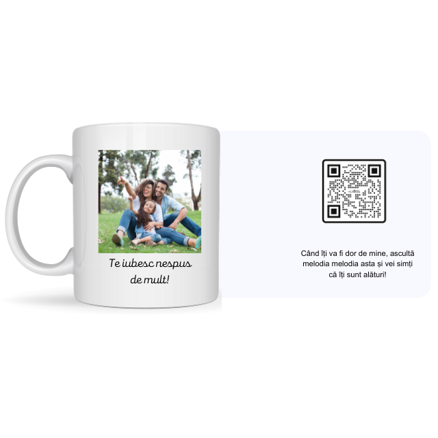Cană personalizată  cu poza si cod QR SFM1005 [2]