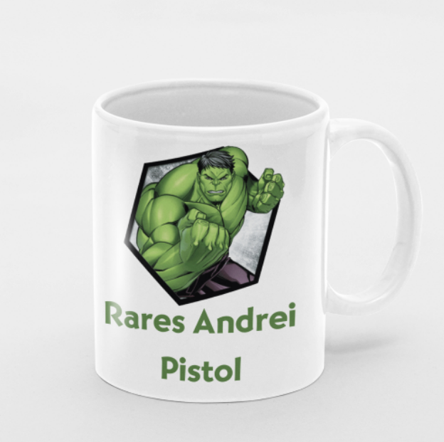 Cană personalizata copii Incredibilul HULK, eCADOU, HULK1001 [2]