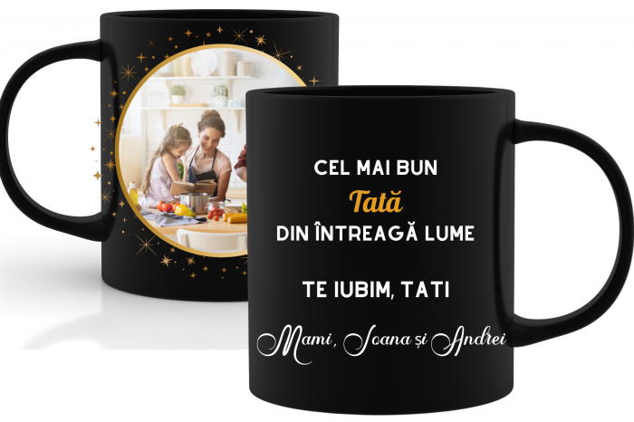 Cana personalizata cu poza si text pentru cel mai bun tata CPF115_14 [2]
