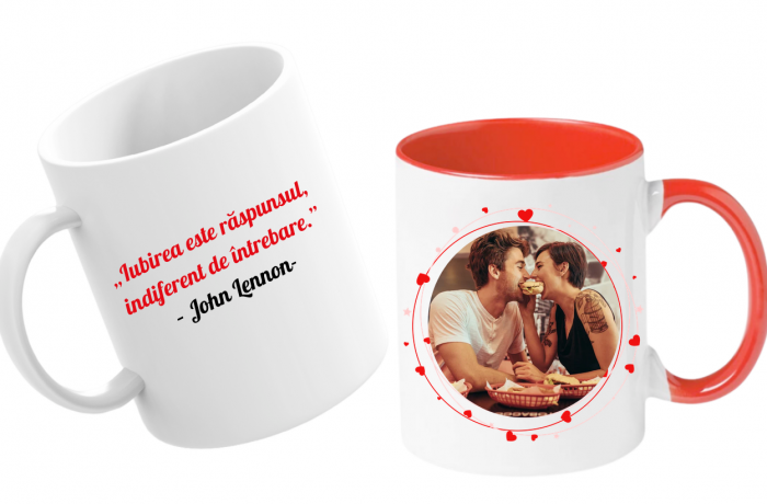 Cana personalizata cu poza si text pentru cuplu Valentines day  CVD1115 [1]