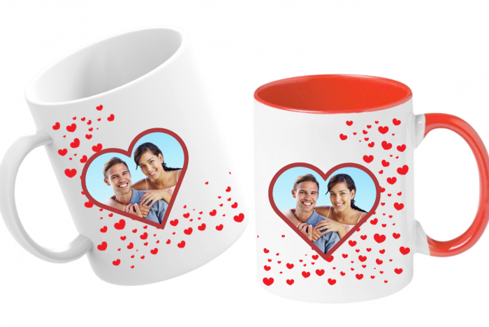 Cana personalizata cu poza si text pentru cuplu Valentines day  tematica port popular romanesc CVD1114 [1]