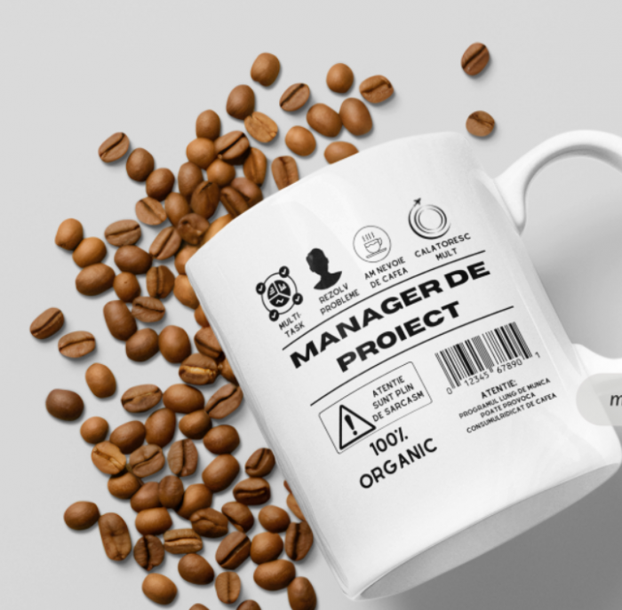 Cana personalizata cu textul Manager de proiect  330ml [2]