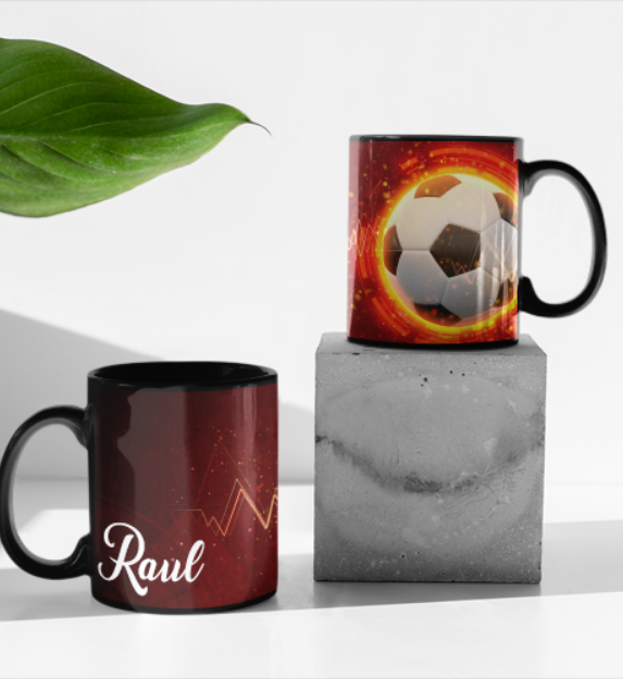 Cană personalizată fotbal cu poză și nume sau text CPF10008 [4]