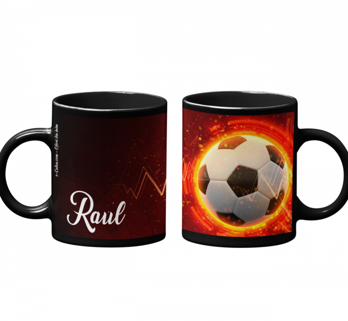 Cană personalizată fotbal cu poză și nume sau text CPF10008 [2]