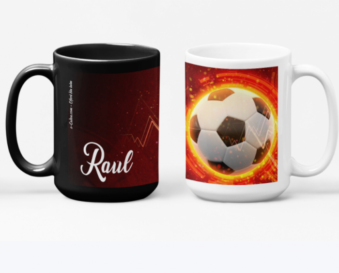 Cană personalizată fotbal cu poză și nume sau text CPF10008 [7]