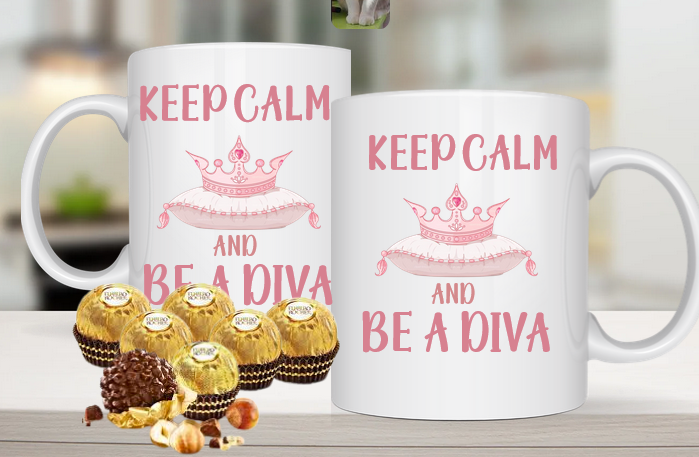 Cana personalizată Keep Kalm and BE A DIVA [3]