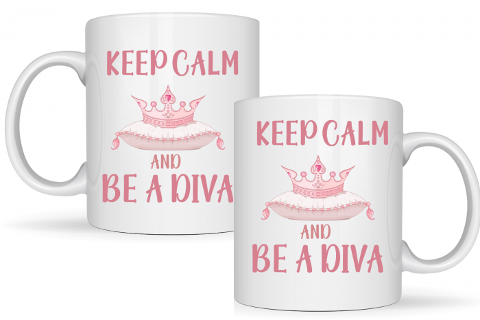 Cana personalizată Keep Kalm and BE A DIVA [2]