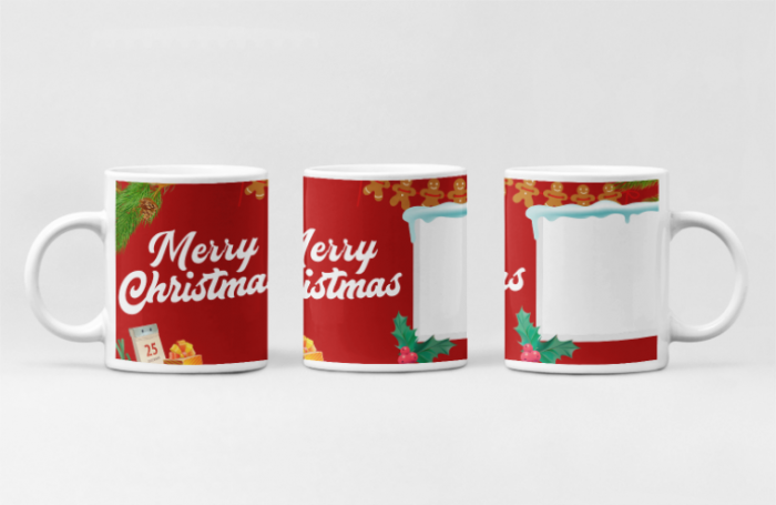 Cană personalizata cu poza ta - model Merry Christmas, tematica de Craciun [2]