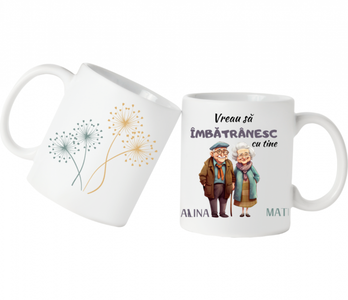 Cana personalizata pentru cuplu Vreau sa imbatranesc cu tine CFB1004 [1]