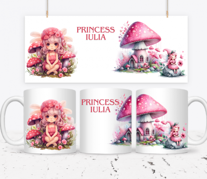 Cană personalizată pentru fetite cu printese  KID1006 Princess [2]