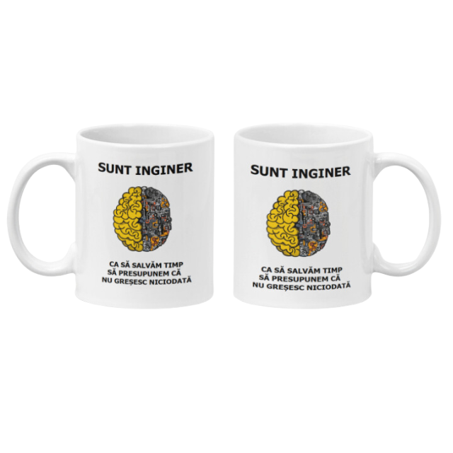 Cana alba personalizata cu textul "sunt inginer", 330ml  Inginer3001 [2]