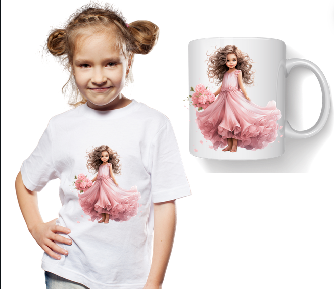 Cană personalizată pentru fetite cu printese  KID1001 Princess [2]