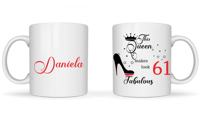 Cana personalizată This QUEEN Make look Fabulous [2]