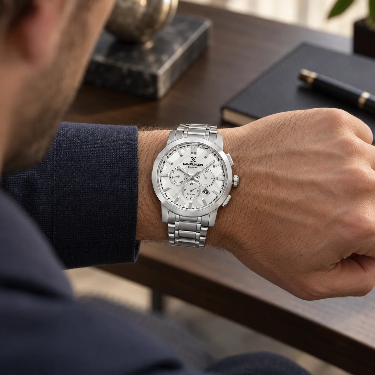 Ceas barbatesc argintiu Daniel Klein Exclusive DK.1.14352-1 [3]