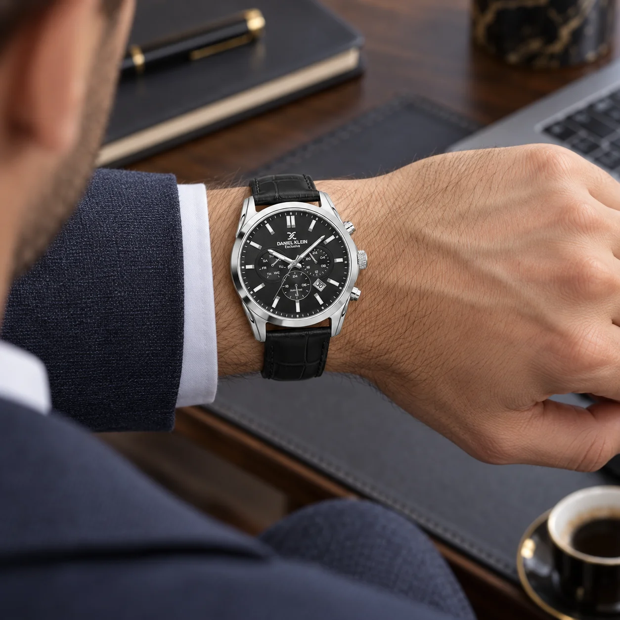 Ceas barbatesc Daniel Klein Exclusive DK.1.14344-2, quartz, negru [3]