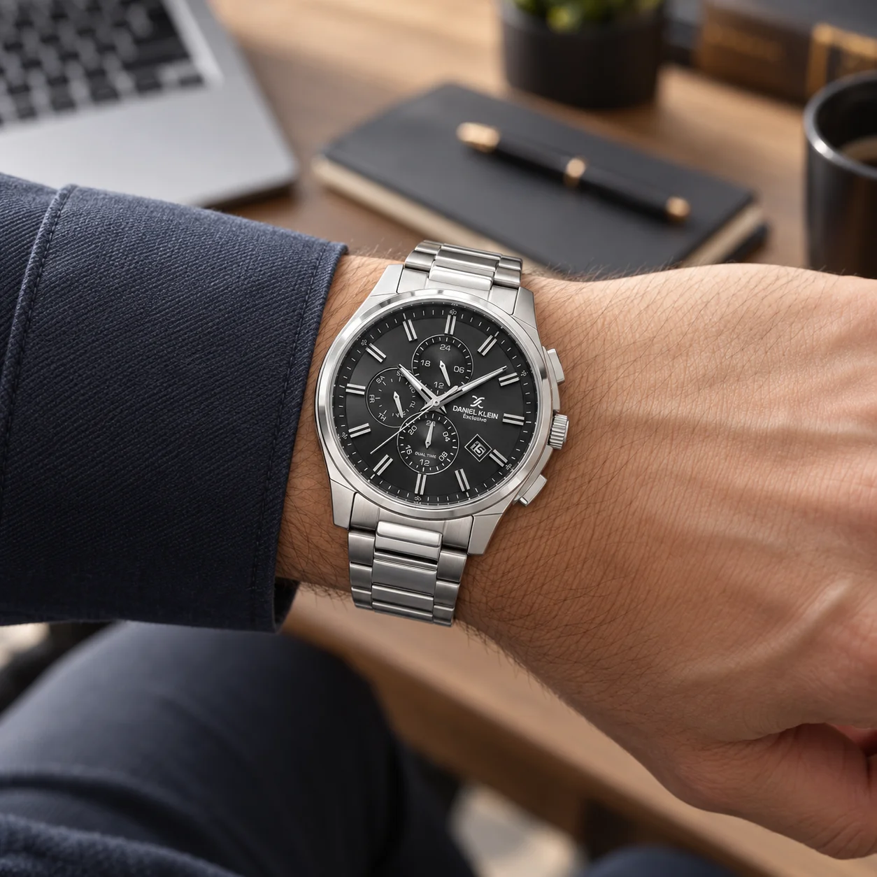 Ceas barbatesc Daniel Klein Exclusive DK.1.14350-2, quartz, argintiu [3]