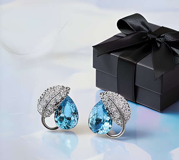 Cercei Leaves Highland cu cristale [3]