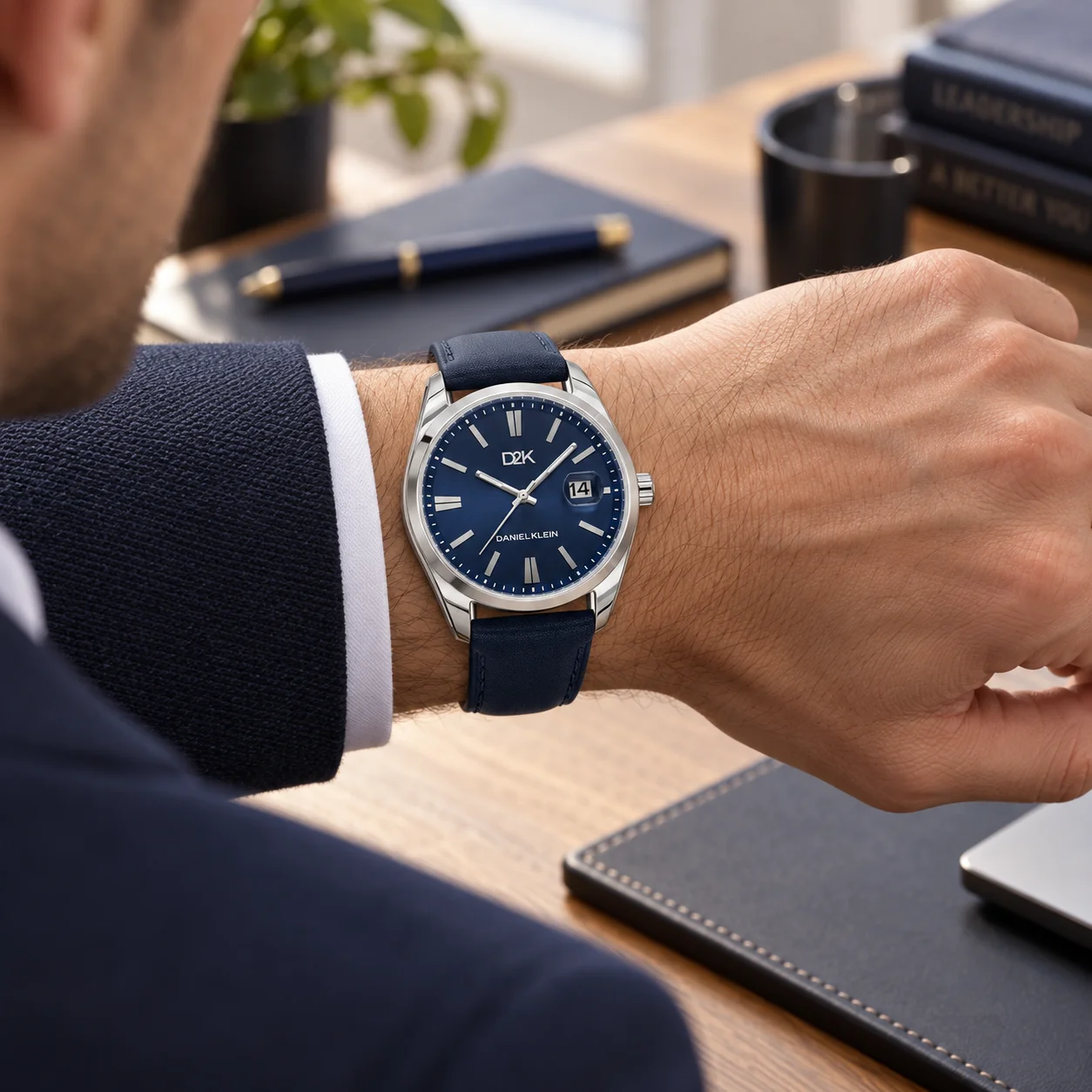 Daniel Klein D2K DK.1.14460-3 - Ceas barbatesc quartz bleumarin [3]