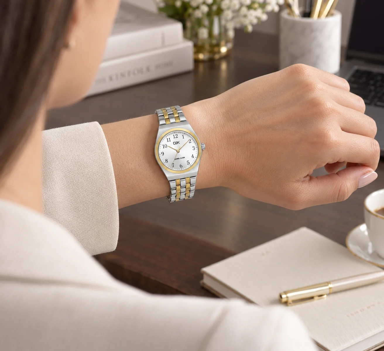 Daniel Klein D2K DK.1.14472-8 - Ceas dama quartz auriu si argintiu [3]