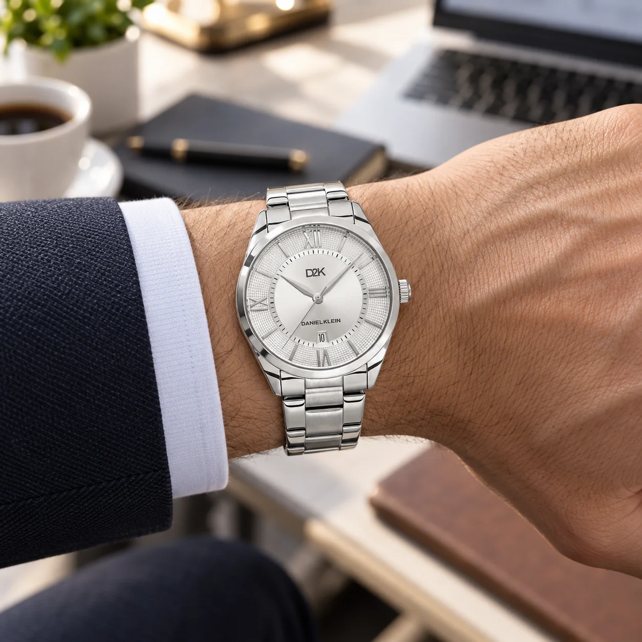 Daniel Klein D2K DK.6.14452-1 - Ceas barbatesc quartz argintiu [3]