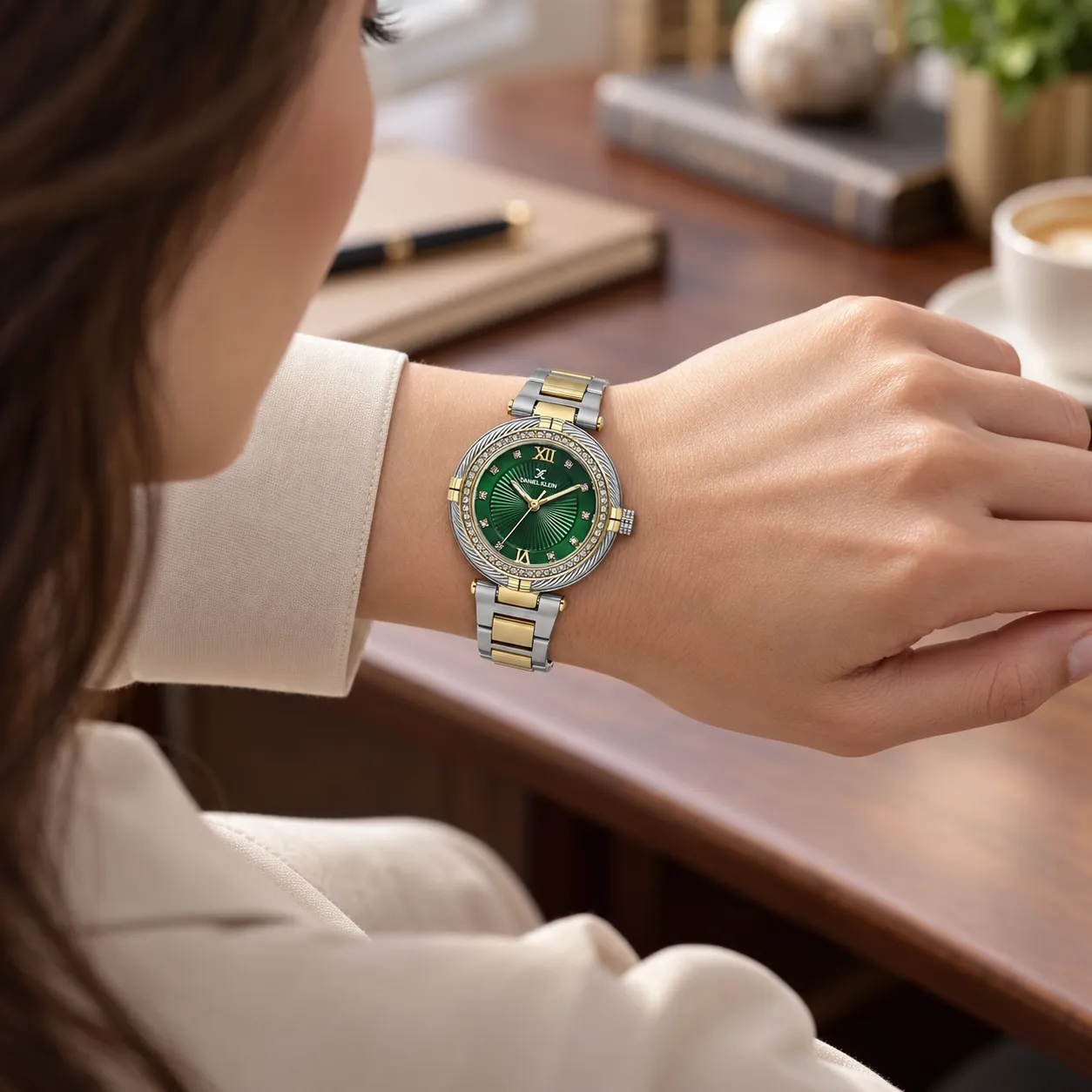 Daniel Klein Premium DK.1.14295-4 - Ceas dama quartz verde, auriu si argintiu [3]
