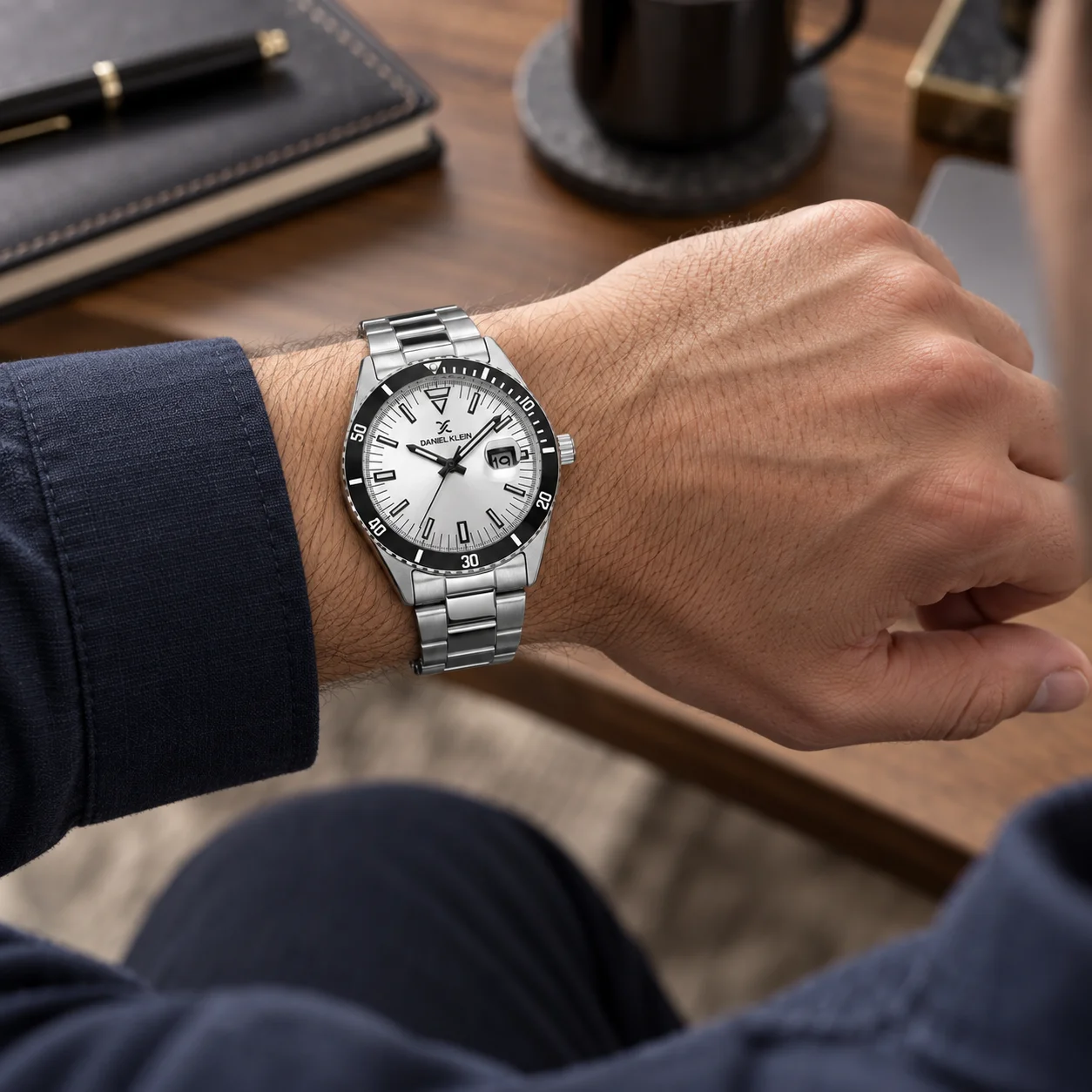 Daniel Klein Premium DK.1.14337-1 - Ceas barbatesc quartz argintiu [3]