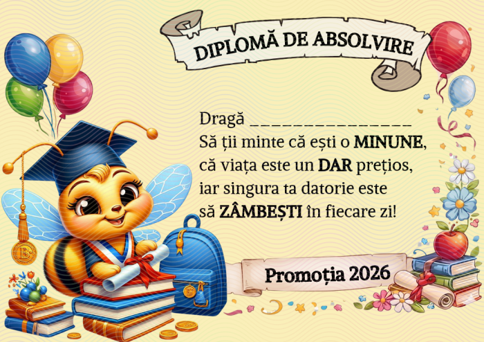 Diplome Școlare Personalizate pentru Absolventi de scoala sau gradinita [2]