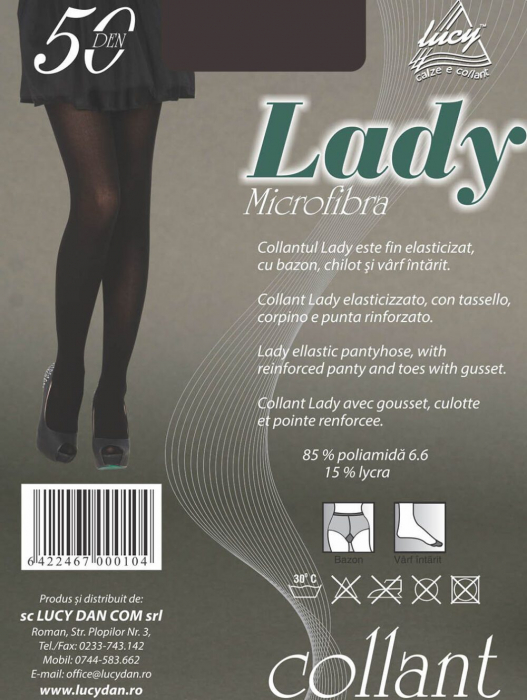 Dres dama de lux Lady Microfibra, grosime 70DEN, culoare Negru [2]