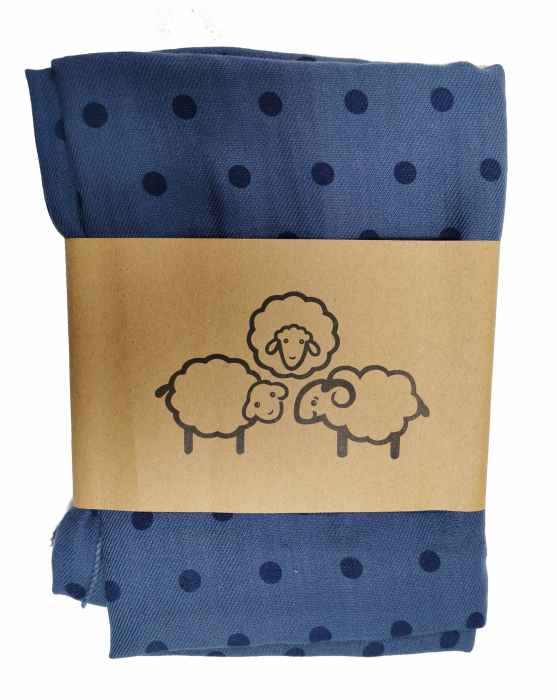 Esarfa de dama cu buline, din lana, 70x180 cm,perfecta pentru sezomul toamna-iarna
