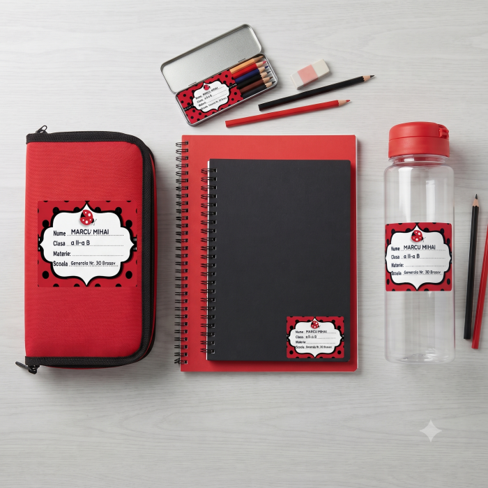 Etichete Școlare Personalizate cu Nume – Stickere Autoadezive pentru Copii ❤️ E-Cadou.com - e-CADOU [2]