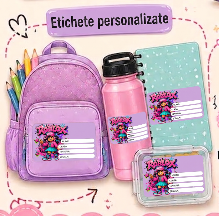Etichete Școlare cu Nume Tematica Animale– Stickere Autoadezive pentru Copii ❤️ E-Cadou.com - e-CADOU [2]