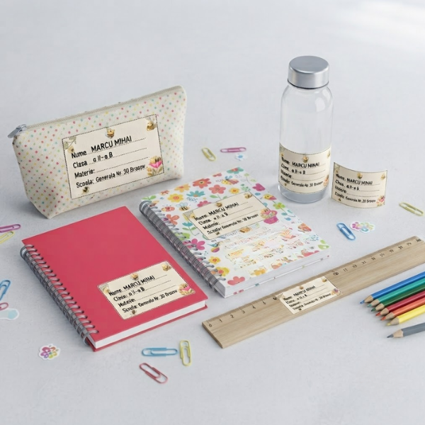 Etichete Școlare Personalizate cu Nume – Stickere Autoadezive pentru Copii ❤️ E-Cadou.com - e-CADOU [2]