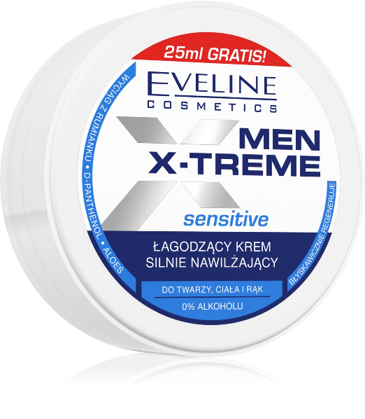 Men X-Treme Sensitive crema calmanta si hidratanta pentru fata, maini si corp [1]