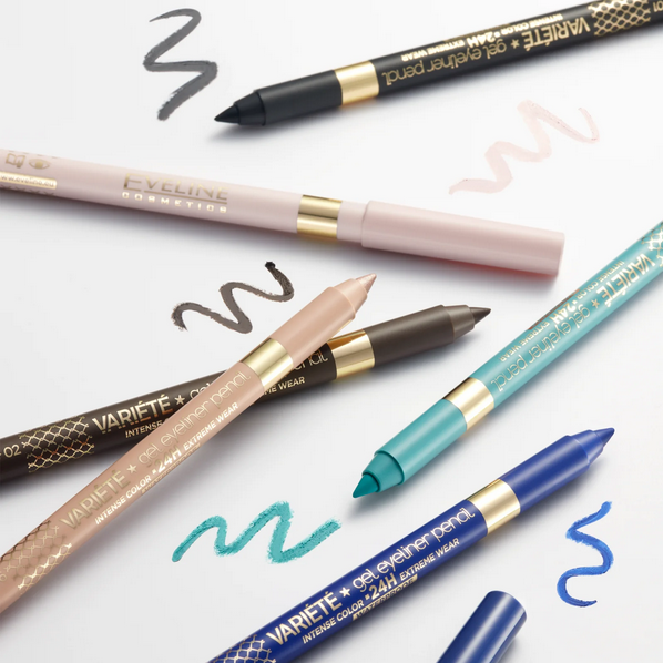 Eyeliner gel rezistent la apă Variété, Eveline Cosmetics culoare 06 Champagne [2]