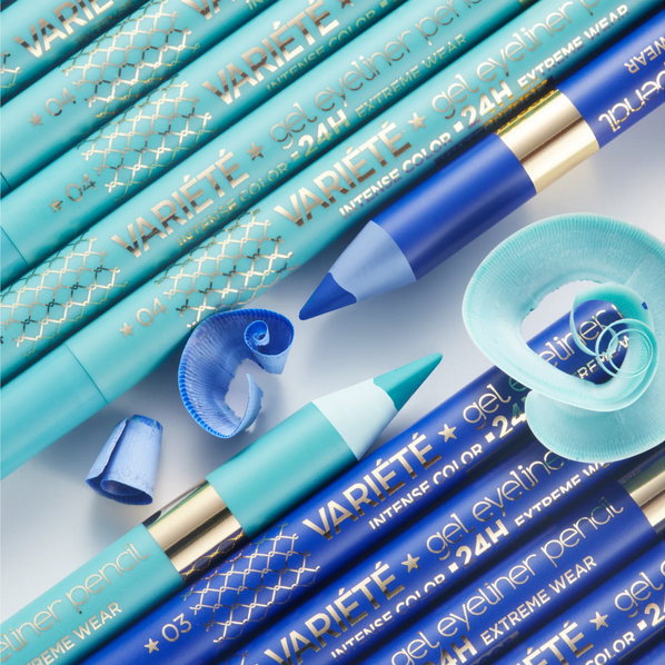 Eyeliner gel rezistent la apă Variété, Eveline Cosmetics culoare 06 Champagne [3]