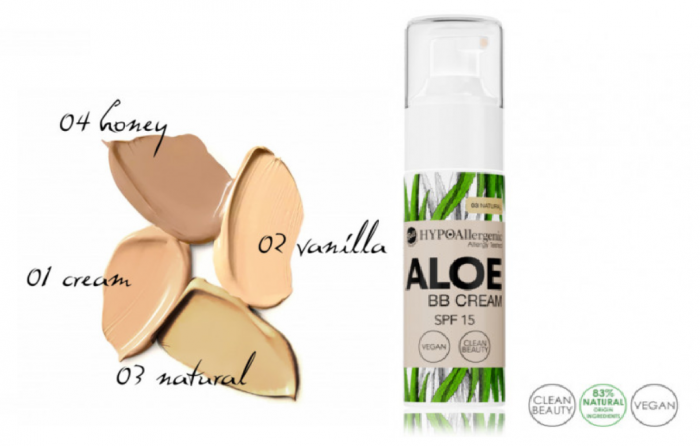 Fond de ten Aloe BB Cream Bell HypoAllergenic cu protectie solara SPF15 20g [2]